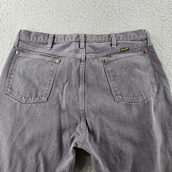 Vintage Wrangler Jeans Mens 38x36 Gray 13MWZ Straight Denim Made USA 90s - Picture 13 of 15